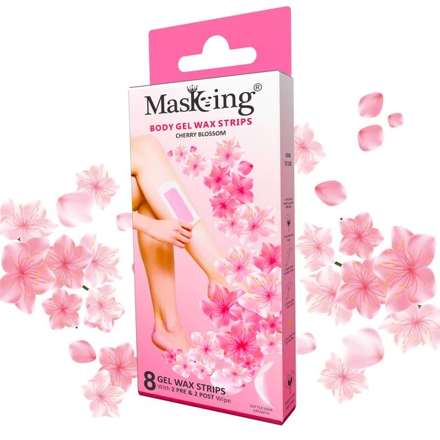 Body Gel Waxing Kit for All Skin Types Strips (8 Strips)