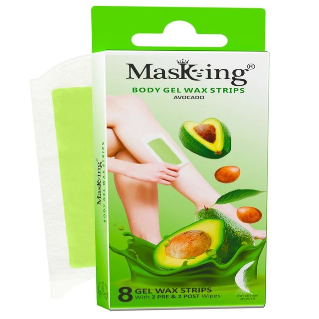 Body Gel Waxing Kit for All Skin Types Strips (8 Strips)