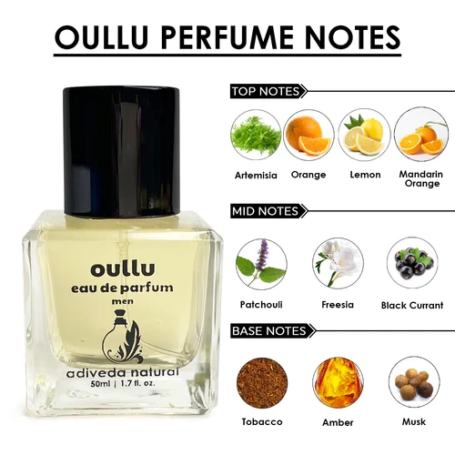 Adiveda Natural Oullu Oud Perfume for Men 50ml - Tobacco & Musky | eau de Parfum For Men | Best Selling Perfume In India | Scents For Men | Oud Perfume For Men | EDP For Men | Long-lasting Perfume