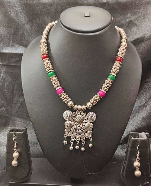 Oxidised Stylish Necklace Set for Wedding, Party & Daily Wear