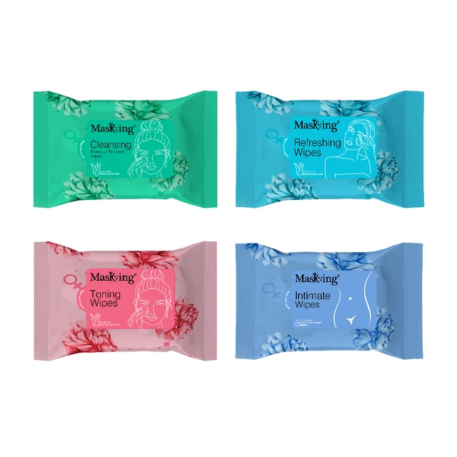 Masking Cleansing, Toning, Intimate & Refreshing Wipes Pack of 4 | Ideal for Women