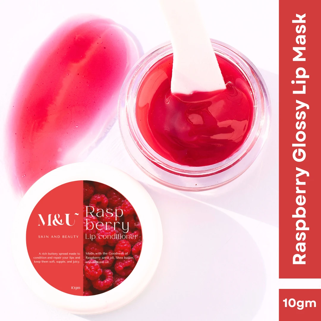 Raspberry Glossy Lip Mask For Smooth And Plump Lips