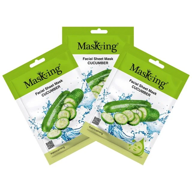 MasKing Beauty Facial Sheet Mask Cucumber,Combo Pack Of 3