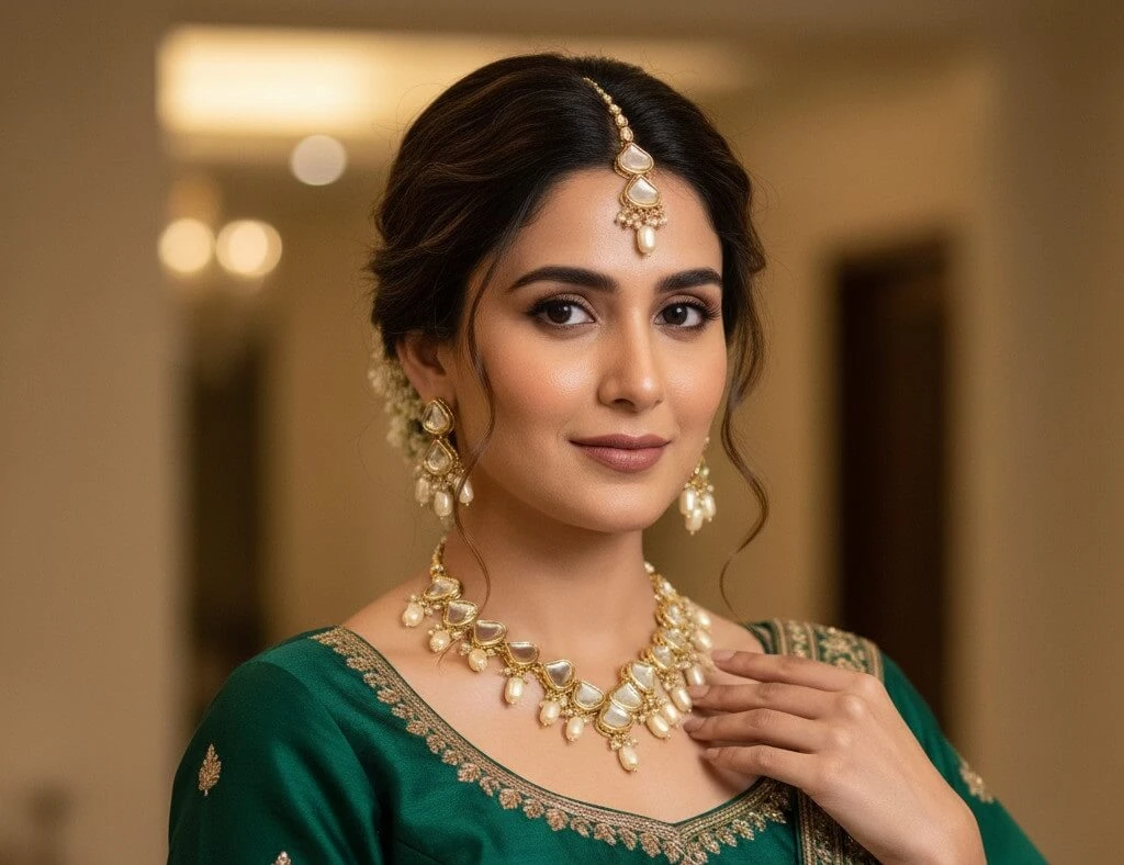 Royal Kundan Pearl Bridal Jewelry Set