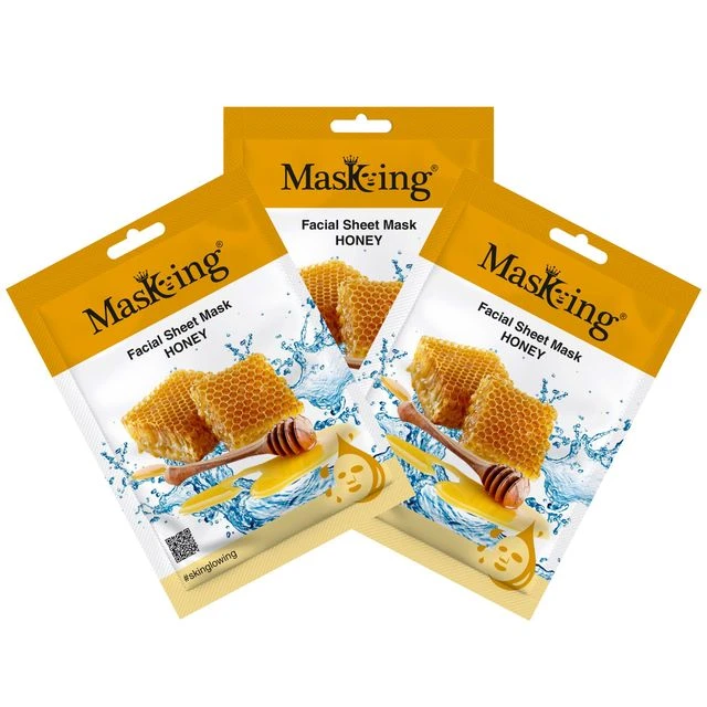 MasKing Beauty Facial Sheet Mask Honey,Combo Pack Of 3