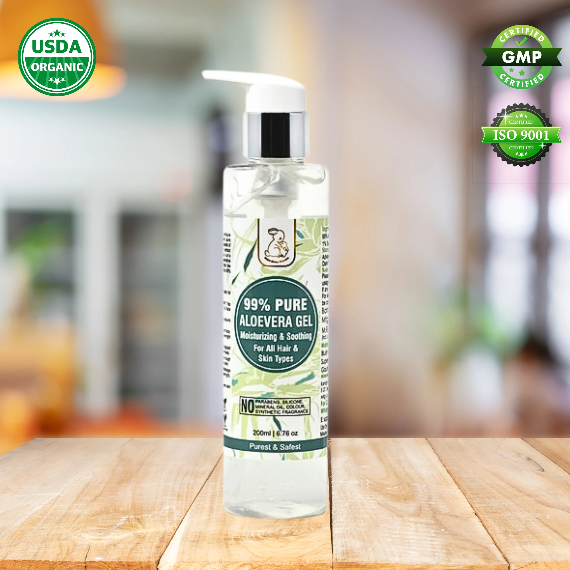BBO 99% Pure Organic Aloe Vera Gel | Toxic chemical free (200 gm)