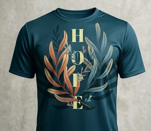 HOPE Graphic Polyester T-Shirt – Lightweight Quick-Dry Unisex Tee