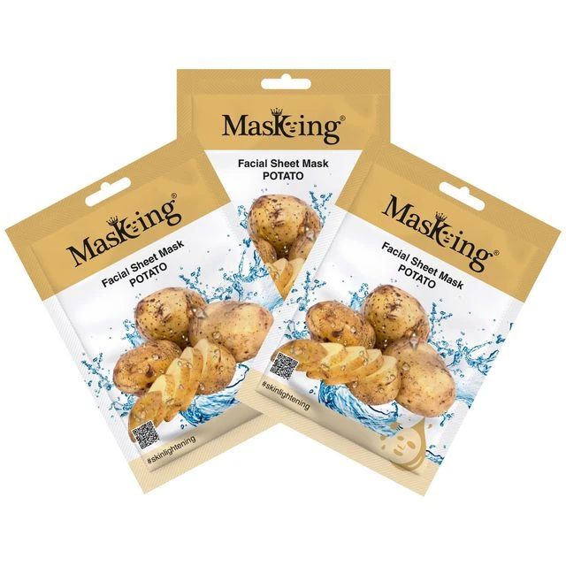 MasKing Beauty Facial Sheet Mask Potato,Combo Pack Of 3