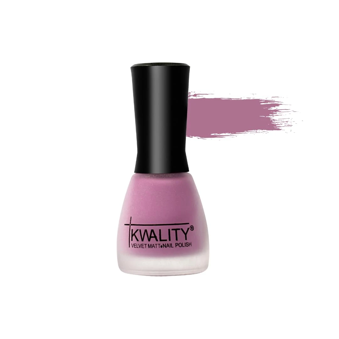 Kwality Velvet Round Nail Paint For Women, Nail Paint Kit Single, Quick Drying Nail Polish, Highly Pigmented & Long Lasting Enamel, Chip Resistance- 10 ml